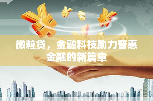 岱岳微粒贷，金融科技助力普惠金融的新篇章