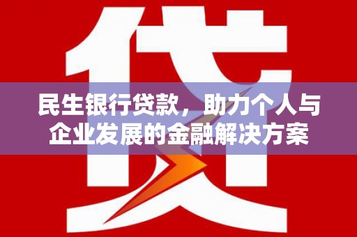 岱岳民生银行贷款，助力个人与企业发展的金融解决方案