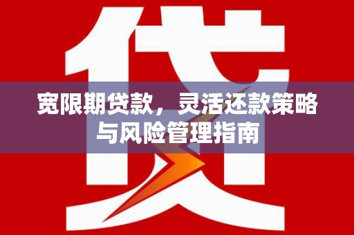 岱岳宽限期贷款，灵活还款策略与风险管理指南
