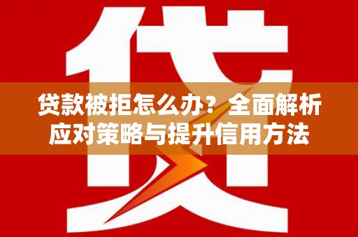 岱岳贷款被拒怎么办？全面解析应对策略与提升信用方法