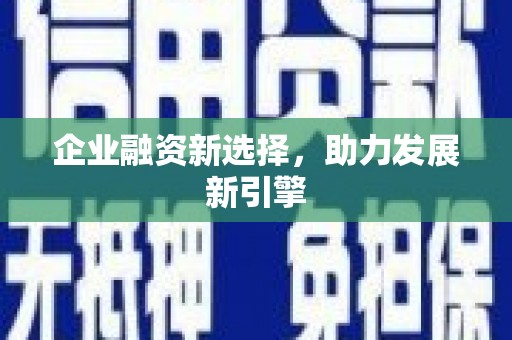 岱岳企业融资新选择，助力发展新引擎