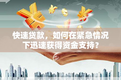 岱岳快速贷款，如何在紧急情况下迅速获得资金支持？