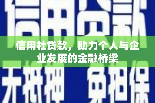 岱岳信用社贷款，助力个人与企业发展的金融桥梁