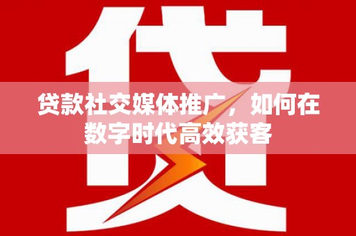 岱岳贷款社交媒体推广，如何在数字时代高效获客