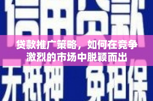岱岳贷款推广策略，如何在竞争激烈的市场中脱颖而出