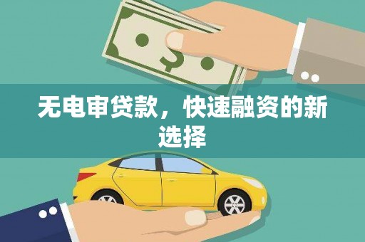 岱岳无电审贷款，快速融资的新选择