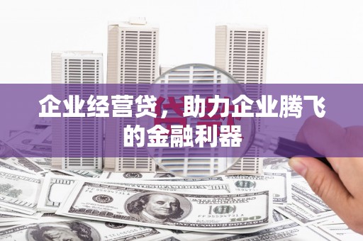 岱岳企业经营贷，助力企业腾飞的金融利器