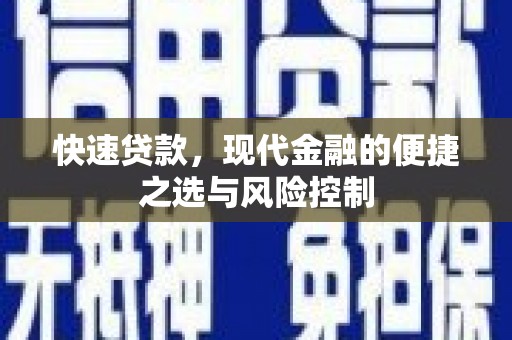 岱岳快速贷款，现代金融的便捷之选与风险控制