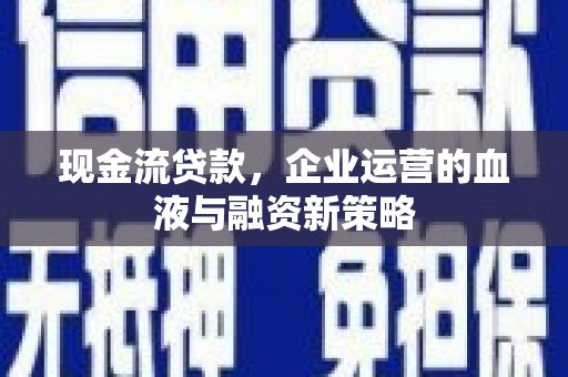 岱岳现金流贷款，企业运营的血液与融资新策略