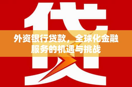 岱岳外资银行贷款，全球化金融服务的机遇与挑战