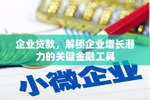 岱岳企业贷款，解锁企业增长潜力的关键金融工具