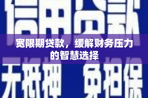 岱岳宽限期贷款，缓解财务压力的智慧选择