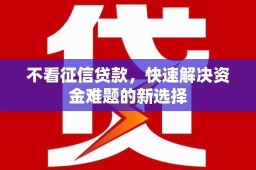 岱岳不看征信贷款，快速解决资金难题的新选择