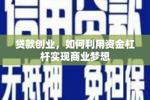 岱岳贷款创业，如何利用资金杠杆实现商业梦想