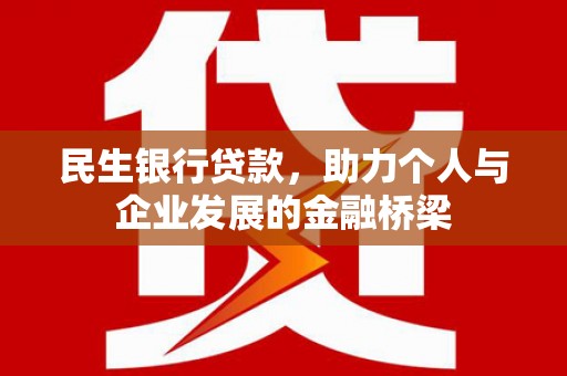 岱岳民生银行贷款，助力个人与企业发展的金融桥梁