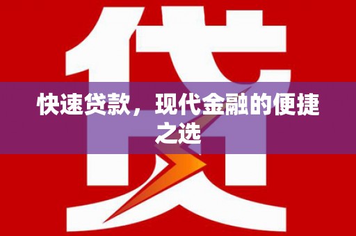 岱岳快速贷款，现代金融的便捷之选