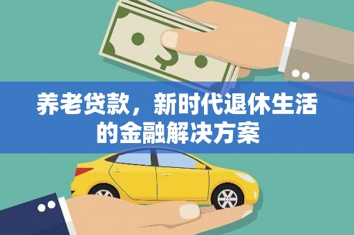 岱岳养老贷款，新时代退休生活的金融解决方案