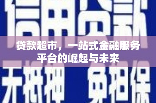 岱岳贷款超市，一站式金融服务平台的崛起与未来