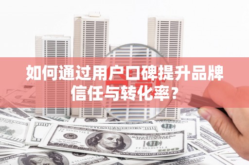 岱岳如何通过用户口碑提升品牌信任与转化率？