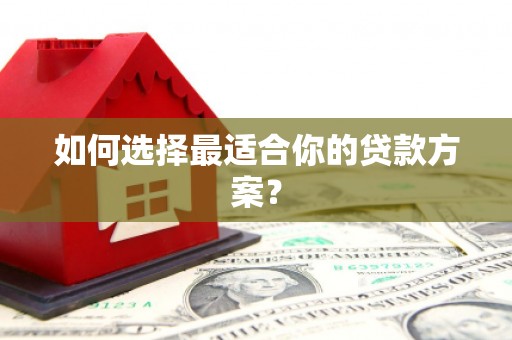 岱岳如何选择最适合你的贷款方案？