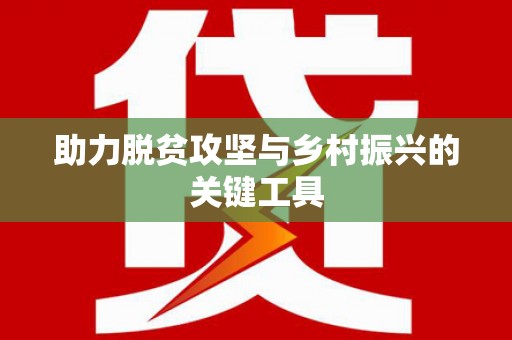 岱岳助力脱贫攻坚与乡村振兴的关键工具